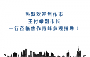 熱烈歡迎焦作市王付舉副市長(zhǎng)一行蒞臨焦作青峰參觀指導(dǎo)！