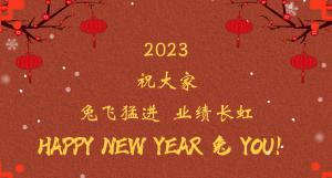 時間流逝的腳步，擋不住我們對過去的回望， 遠(yuǎn)方未知的艱苦，奪不走我們對前程的向往。 2023，祝大家兔飛猛進(jìn)  業(yè)績長虹！